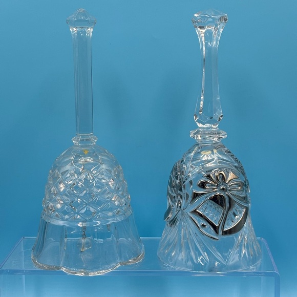 Six Large Vintage Crystal Bells. Wedding Bells. Dinner Bells. Wedding Showe… - Picture 8 of 10